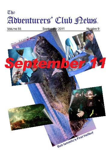 September 2011 Adventurers Club News Cover